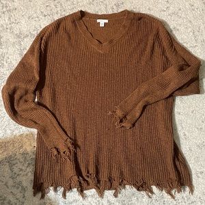Distressed sweater
